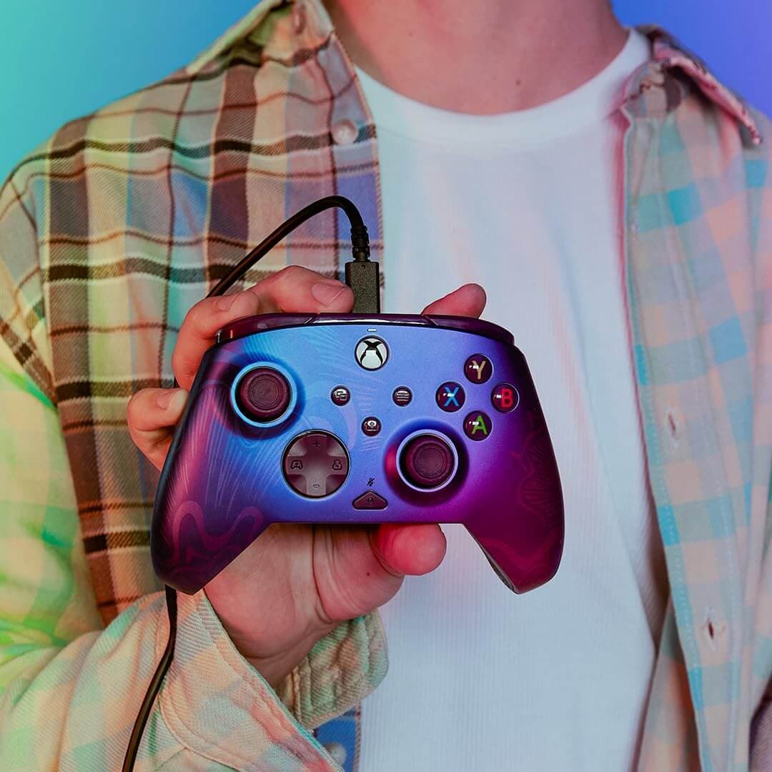 دسته بازی مخصوص XBOX مدل PDP طرح Rematch Purple Fade — تصویر ۵