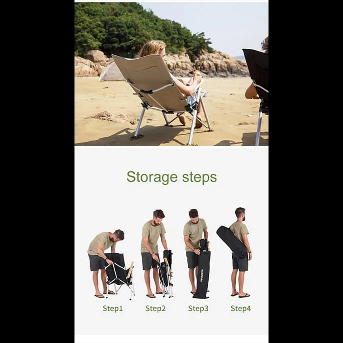 صندلی دسته دار نیچرهایک مدل aluminum alloy folding lying chair — تصویر ۷
