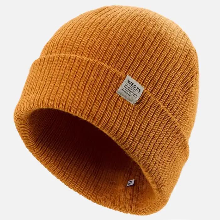 کلاه بافتنی WEDZE مدل FISHERMAN MUSTARD
