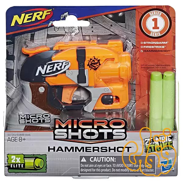 تفنگ کوچک زامبی نرف Micro Shots Zombie Strick Hammershot E0720 — تصویر ۳