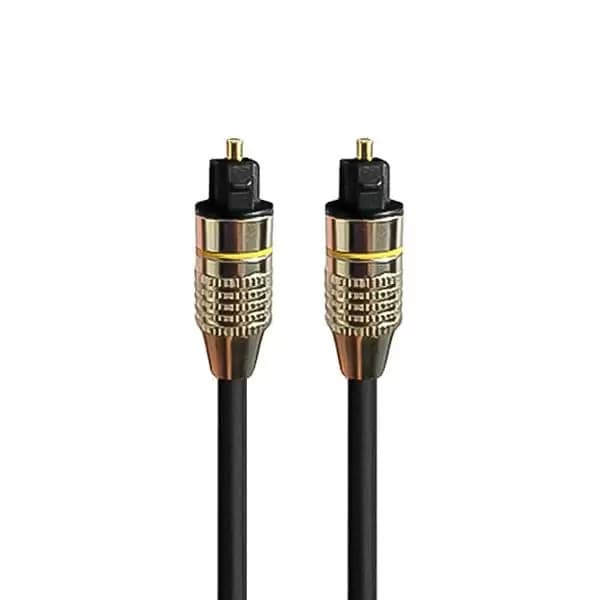 کابل صدا اپتیکال کانکتور فلزی TOSLINK طول 1.5 متر