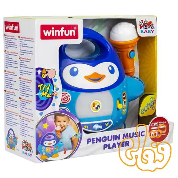 میکروفن و پخش کننده موزیک پنگوئن وین فان Penguin Music Player 2514A — تصویر ۲