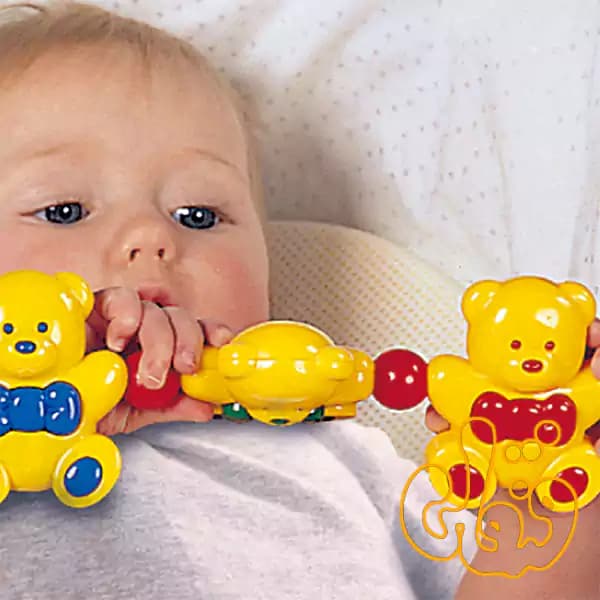 آویز کریر خرس جغجغه ای تولو Little Friends Stroller Rattle 87120 — تصویر ۳