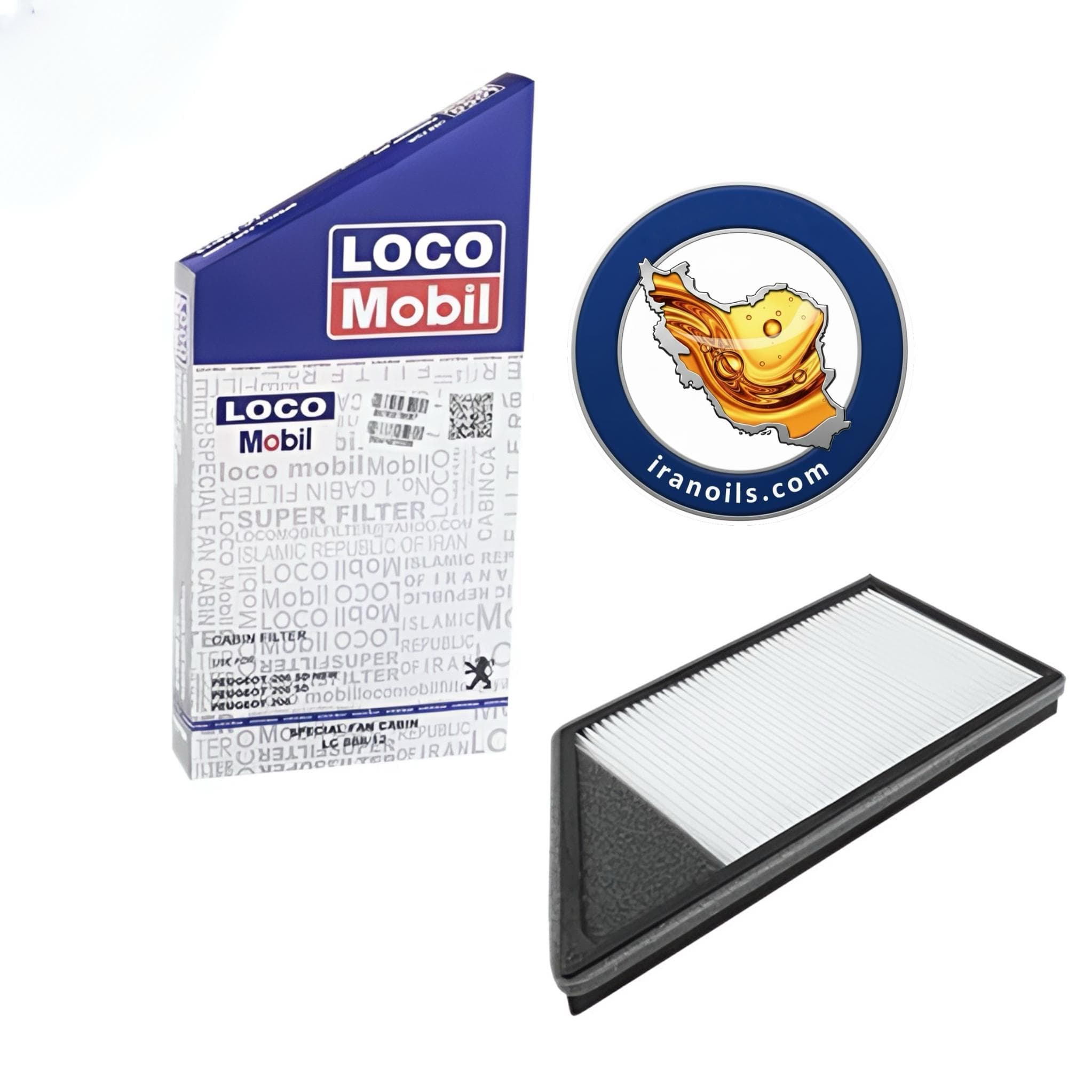 فیلتر کابین لوکومبیل LOCO Mobil مدل LC888/12 مناسب پژو 207