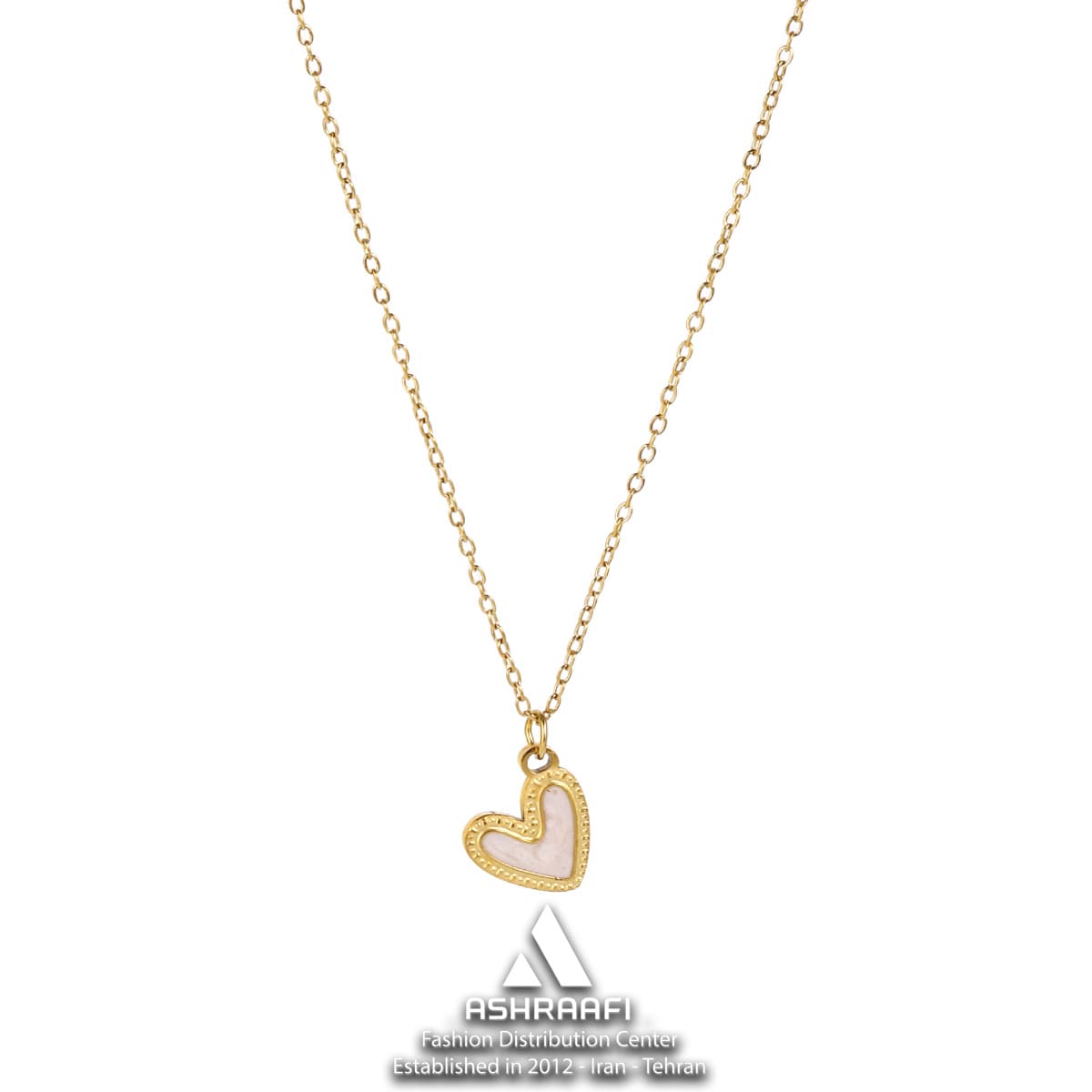 گردنبند زنانه طرح قلب صدفی Shell Heart Necklace G1