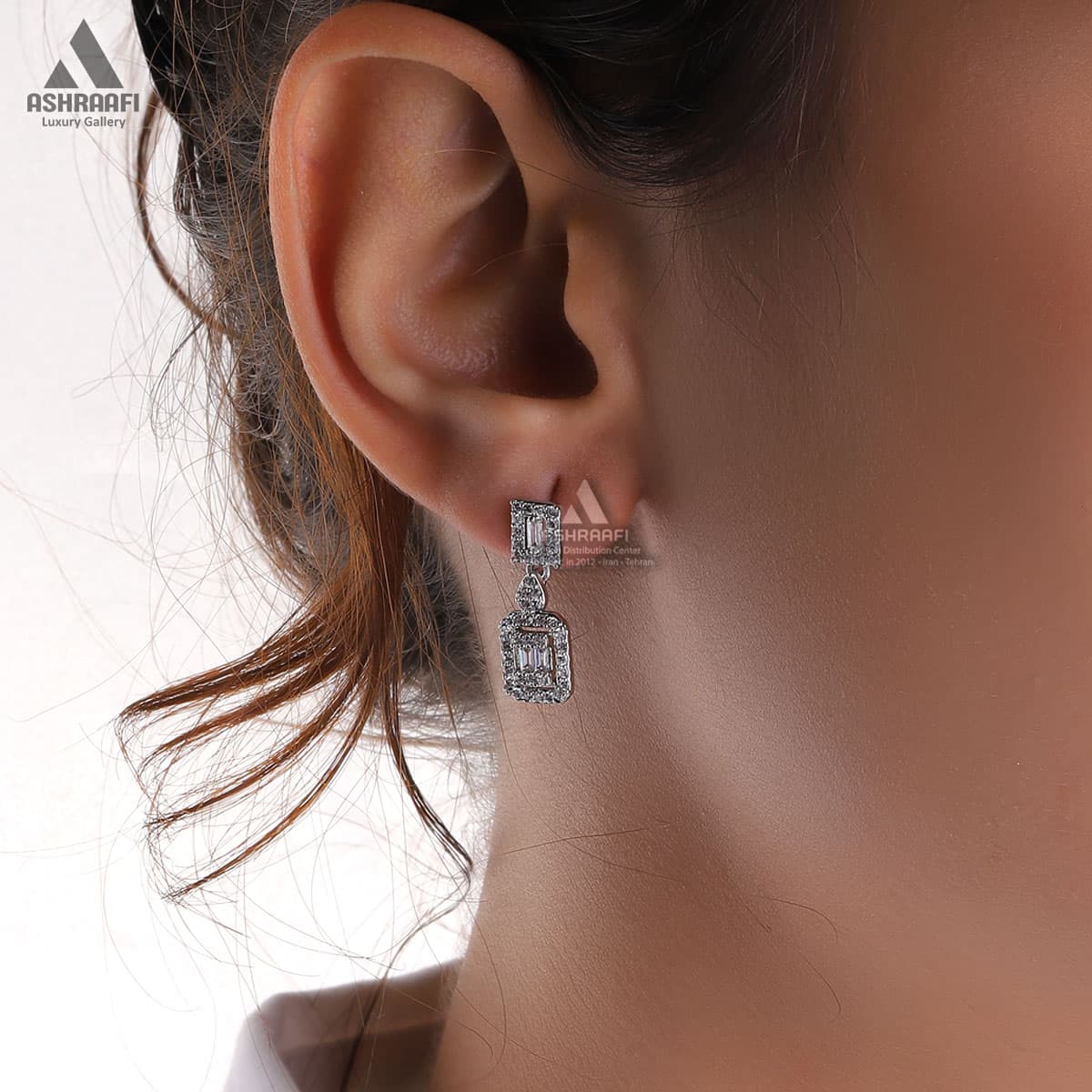 گوشواره الماسی Diamond Earrings S8 — تصویر ۳