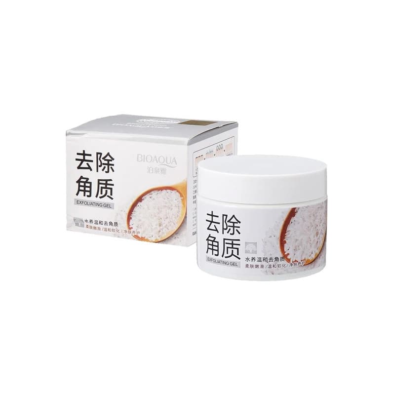 اسکراب لایه بردار پوست بایواکوا مدل Brightening Exfoliating Rice Gel حجم 140 میلی لیتر