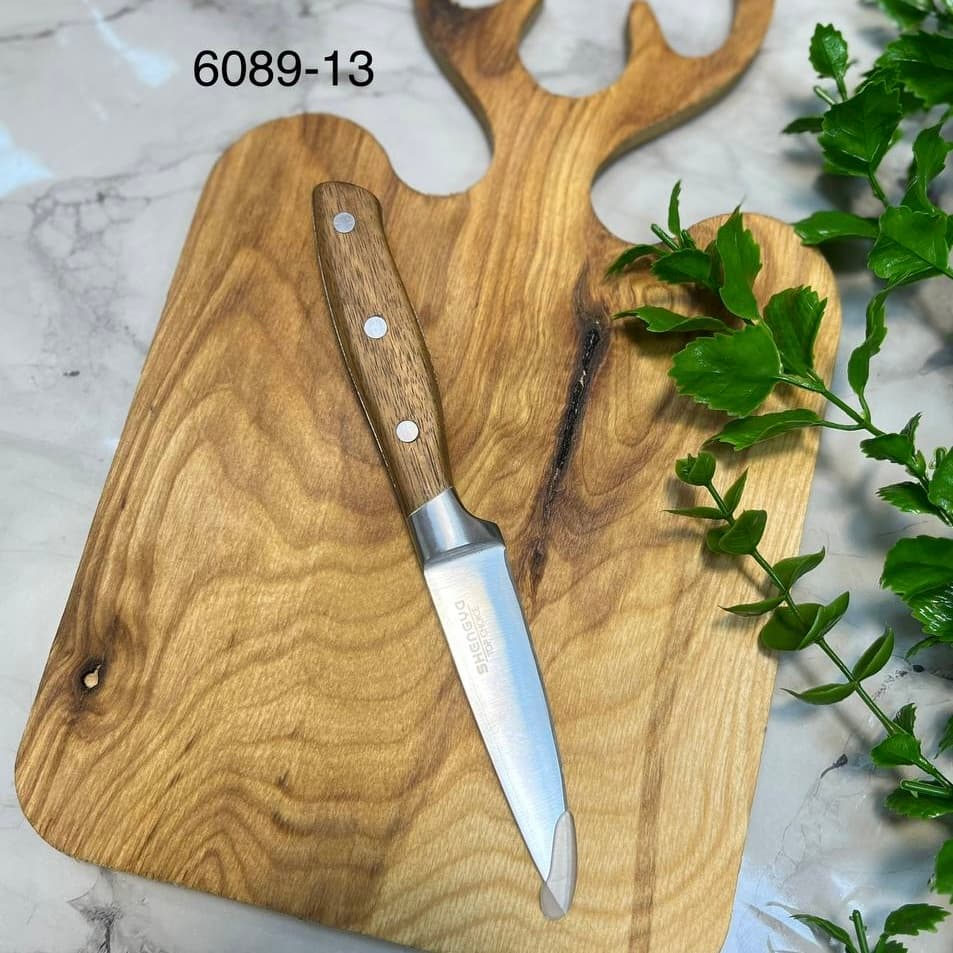 چاقوی کوتاه دسته چوبی شنگیا مدل 13-6089