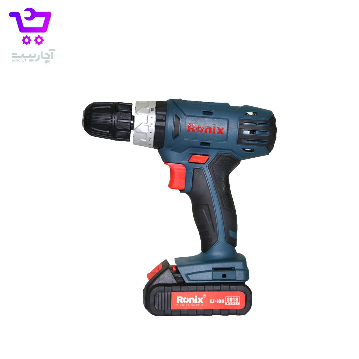 دریل پیچ گوشتی شارژی 18 ولت رونیکس 8018