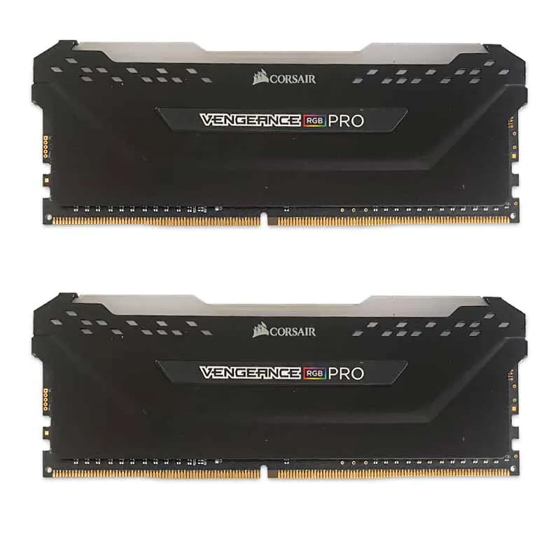 پک رم Corsair Vengeance Pro 16gb (8×2) DDR4 3200Mhz cl16 RGB استوک در حد نو گارانتی تا 1406/02 — تصویر ۲
