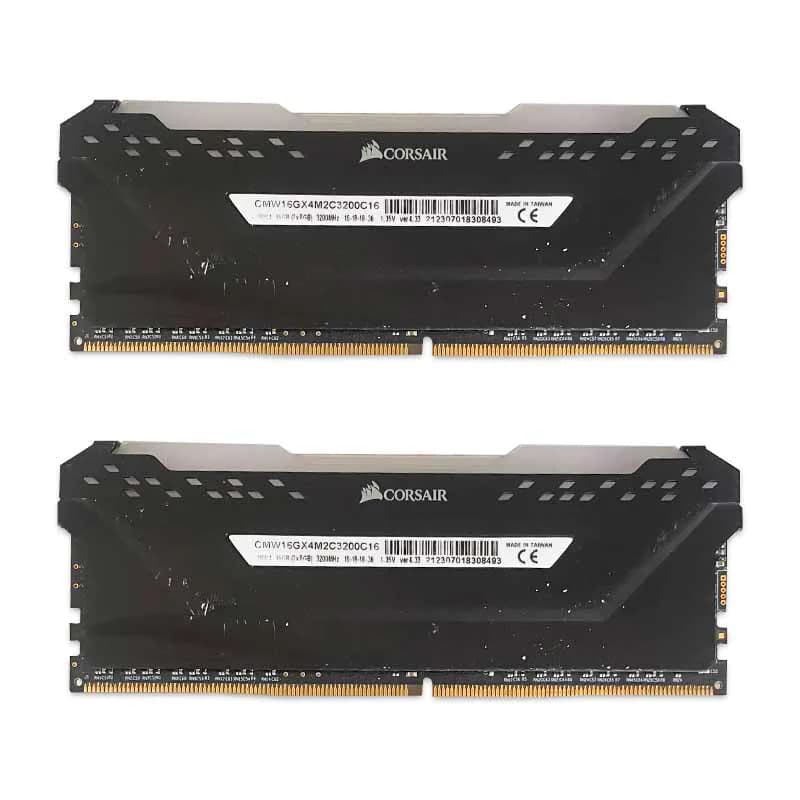 پک رم Corsair Vengeance Pro 16gb (8×2) DDR4 3200Mhz cl16 RGB استوک در حد نو گارانتی تا 1406/02 — تصویر ۵
