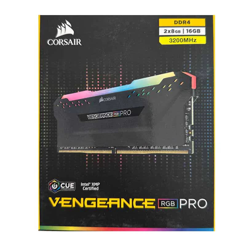 پک رم Corsair Vengeance Pro 16gb (8×2) DDR4 3200Mhz cl16 RGB استوک در حد نو گارانتی تا 1406/02 — تصویر ۴