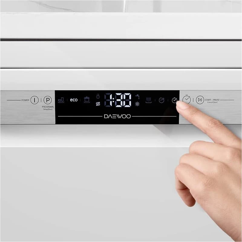 ماشین ظرفشویی هوشمند 14 نفره دوو مدل DW-160W رنگ سفید — تصویر ۲