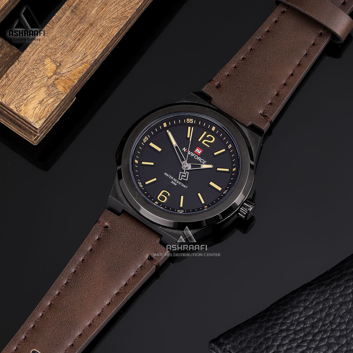 ساعت نیوی فورس بند چرمی Naviforce NF9233BK — تصویر ۳