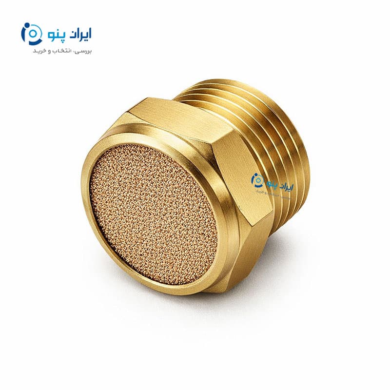 اگزوز (صداخفه‌کن) برنجی تخت پنوماتیک سایز ۳/۴ اینچ ایرسان Airsun