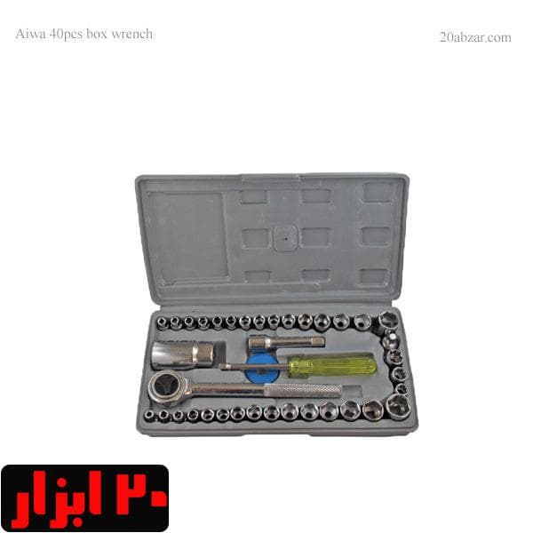 مجموعه 40 عددی آچار بکس و دسته آچار aiwa