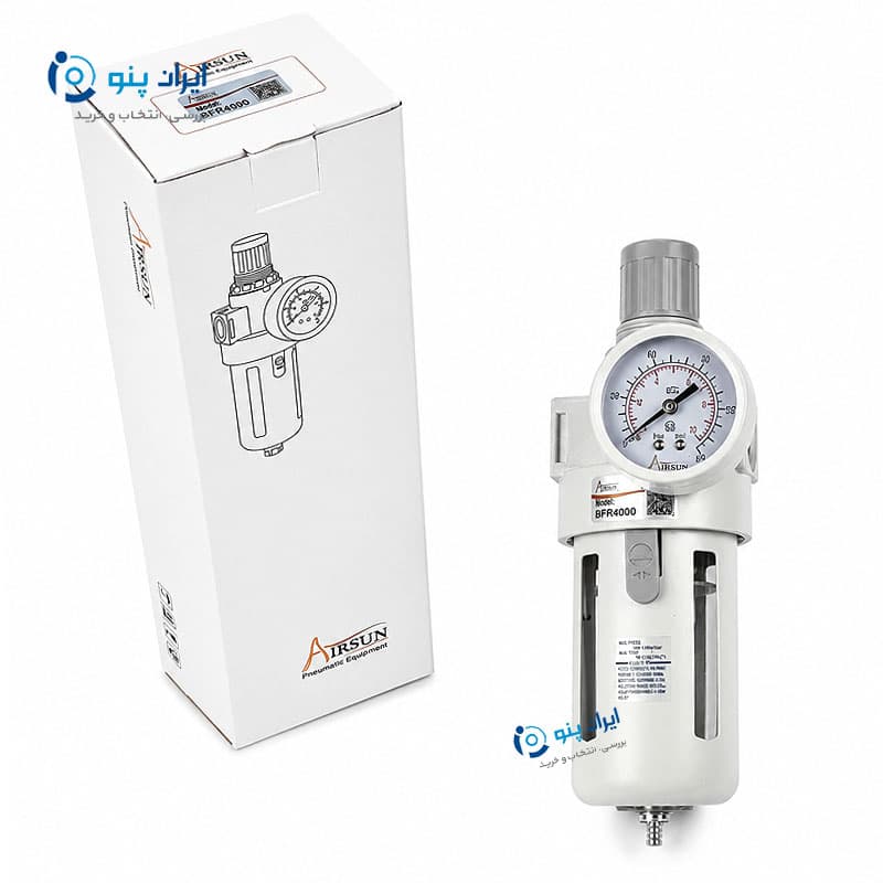 فیلتر رگلاتور پنوماتیک طرح ایرتک سایز ۱/۲ اینچ ایرسان Airsun — تصویر ۲