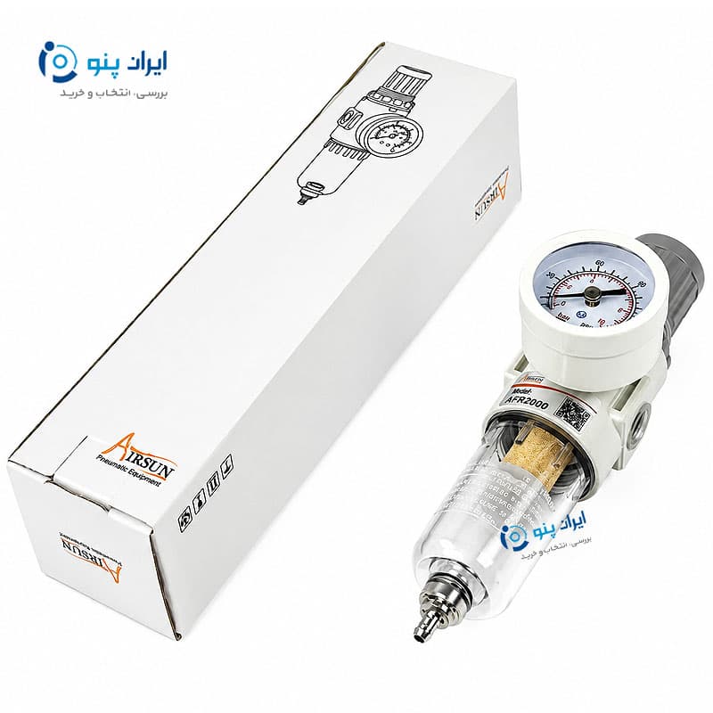 فیلتر رگلاتور پنوماتیک طرح ایرتک سایز ۱/۴ اینچ ایرسان Airsun — تصویر ۲