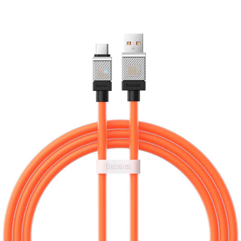 کابل تایپ سی فست شارژ 100 وات باسئوس CoolPlay Series CAKW00060 طول 1 متر — تصویر ۴