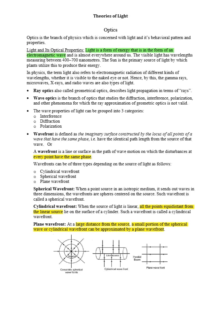 کتاب نظریه‌های نور نسخه PDF انگلیسی