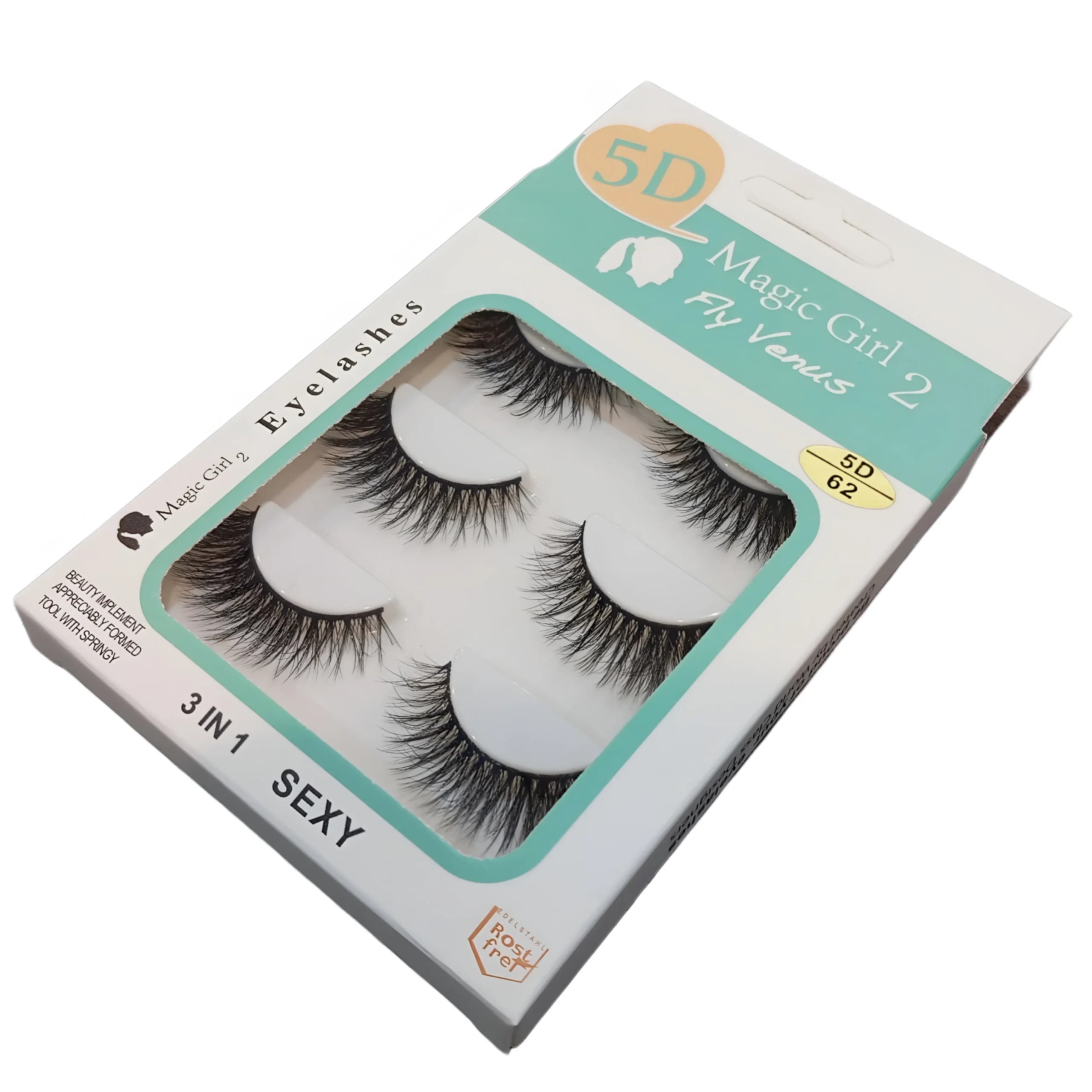 مژه 3 جفتی مجیک گرل Magic girl 5D-62