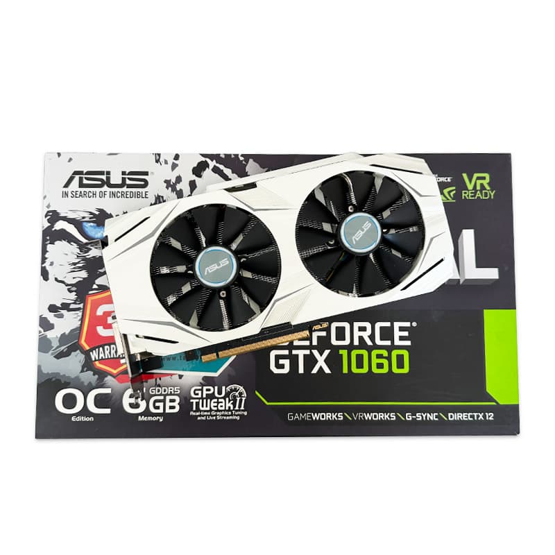 گرافیک ASUS DUAL GTX 1060 OC 6G GDDR5 192bit استوک در حد نو