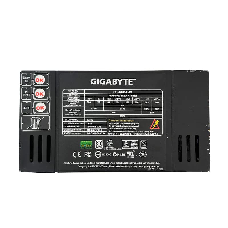 پاور 800 وات گیگابایت Gigabyte ODIN GE M800A D1 استوک در حد نو — تصویر ۱۰