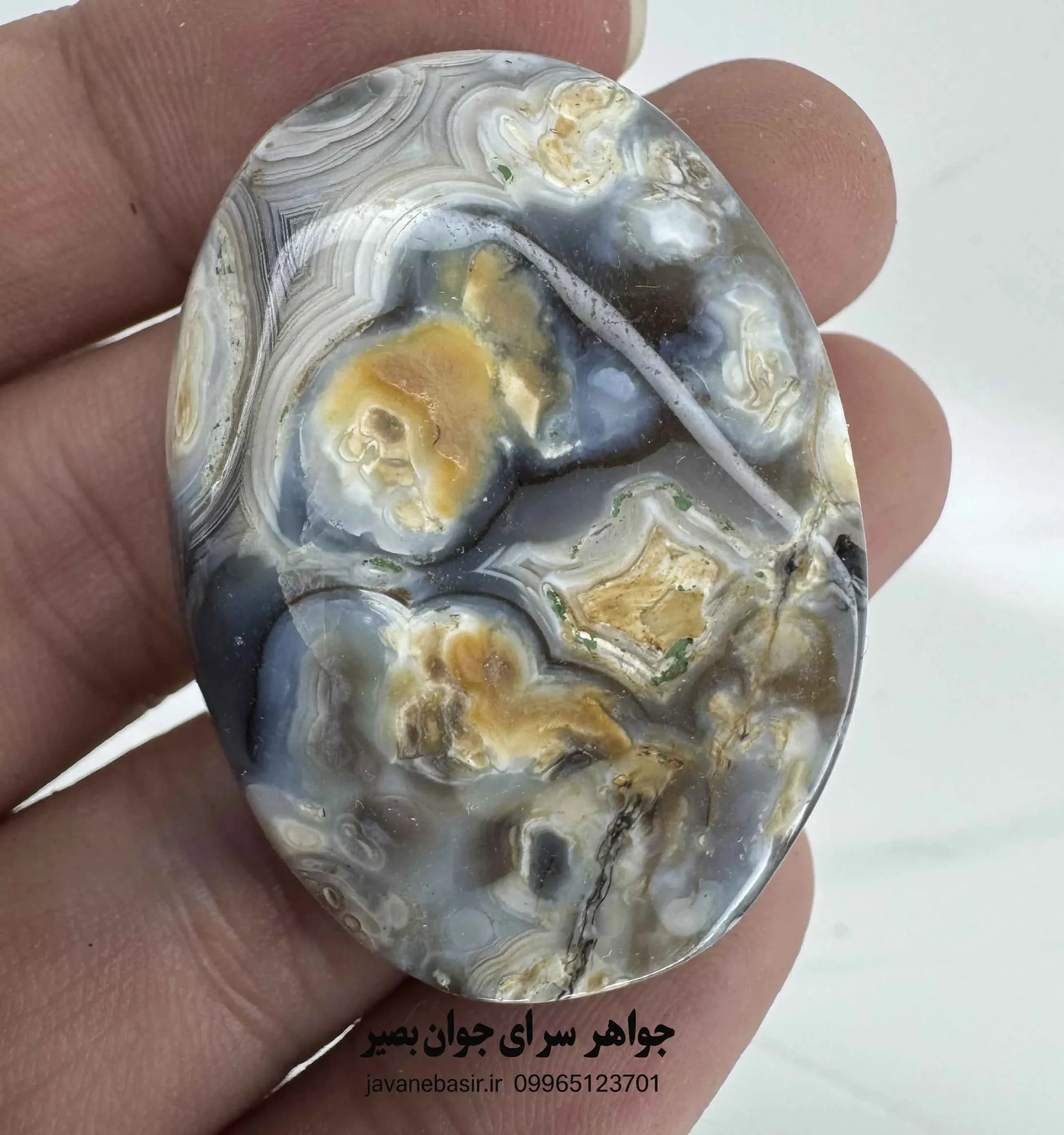 نگین عقیق سلیمانی سلطانی مصور درشت | سنگ کلکسیونی با رخهای واضح و انرژی قوی