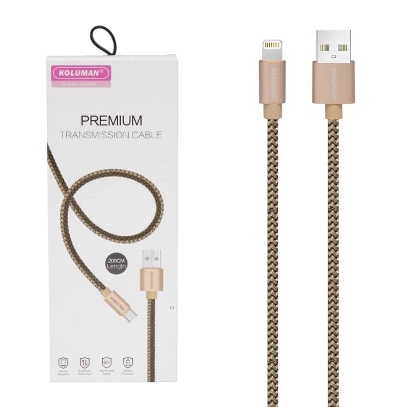 کابل شارژ آیفون دو متری کنفی شرکت کلومن مدل KD-19
