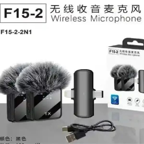 ست میکروفن بی سیم یقه ای مدل F15-2 اصلی