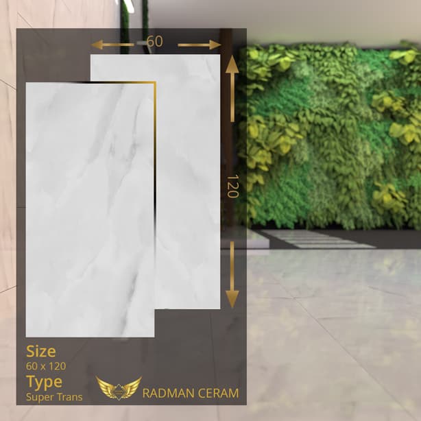 سرامیک طوسی رگه مشکی 60 در 120 سوپرترانس