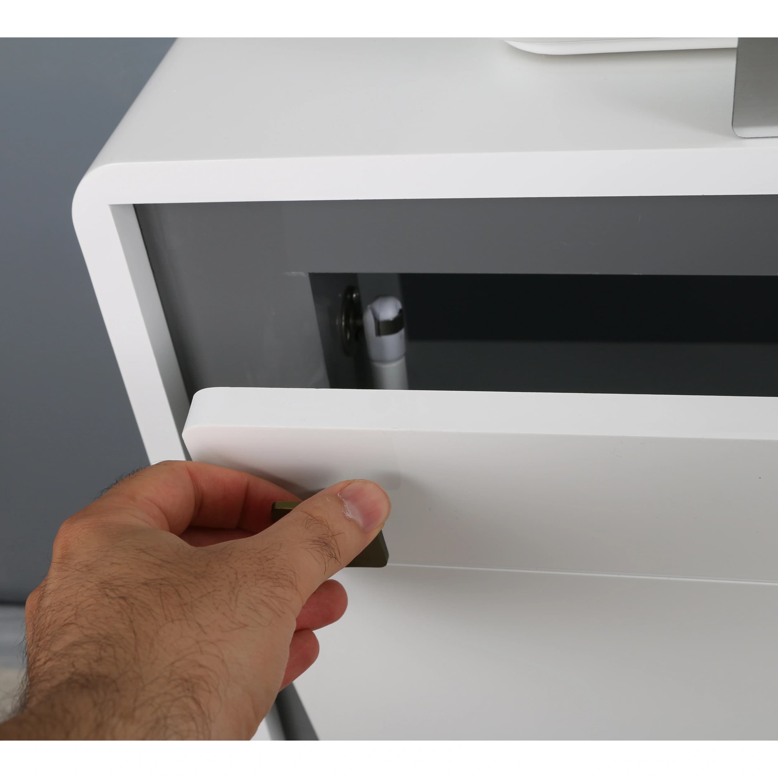 ست کابینت و روشویی دلفین مدل ZND-R12-W به همراه آینه و باکس — تصویر ۷