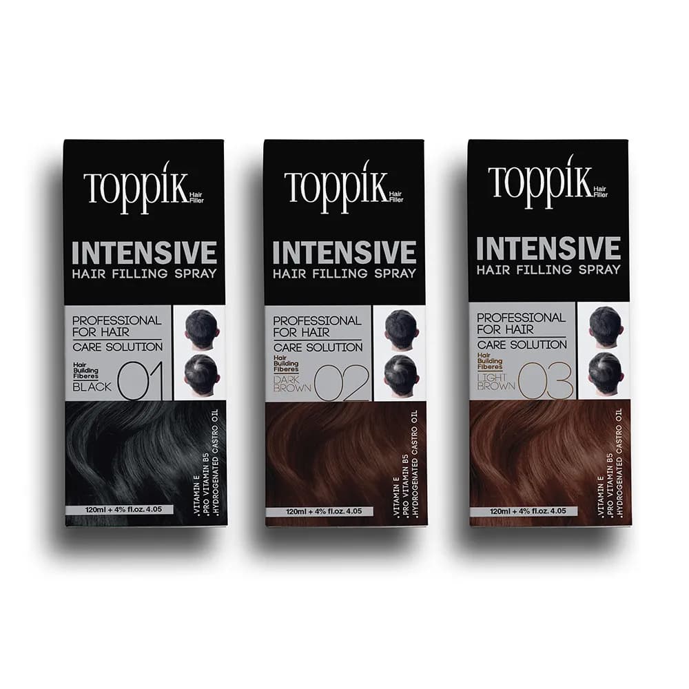 اسپری پر پشت کننده مو تاپیک قهوه ای تیره TOPPIK — تصویر ۲