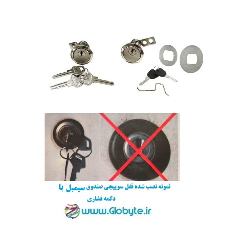 قفل سوییچی ضدسرقت سری کامل سیمبل PE (با قفل صندوق فشاری) — تصویر ۵