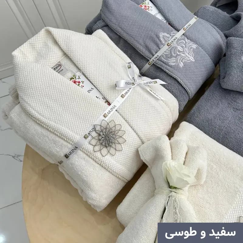 حوله دونفره جهیزیه کارینا مدل دانتل فلاور – کلاسیک — تصویر ۳