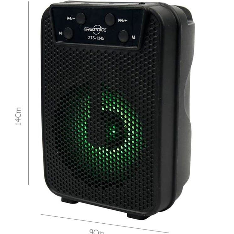 اسپیکر بلوتوثی قابل حمل گریت نایس مدل GTS-1345 – مشکی — تصویر ۷