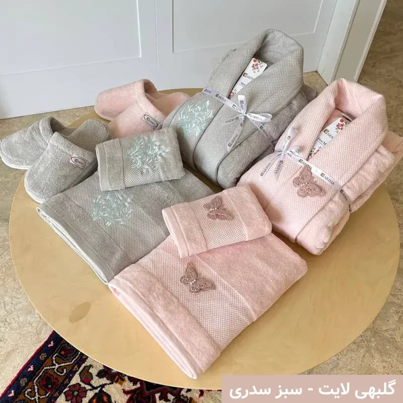 ست حوله عروس و داماد کارینا مدل دانتل ولیندر – کلاسیک — تصویر ۸