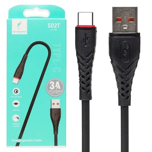 کابل تایپ سی فست شارژ Sky Dolphin S02T 3A 1m