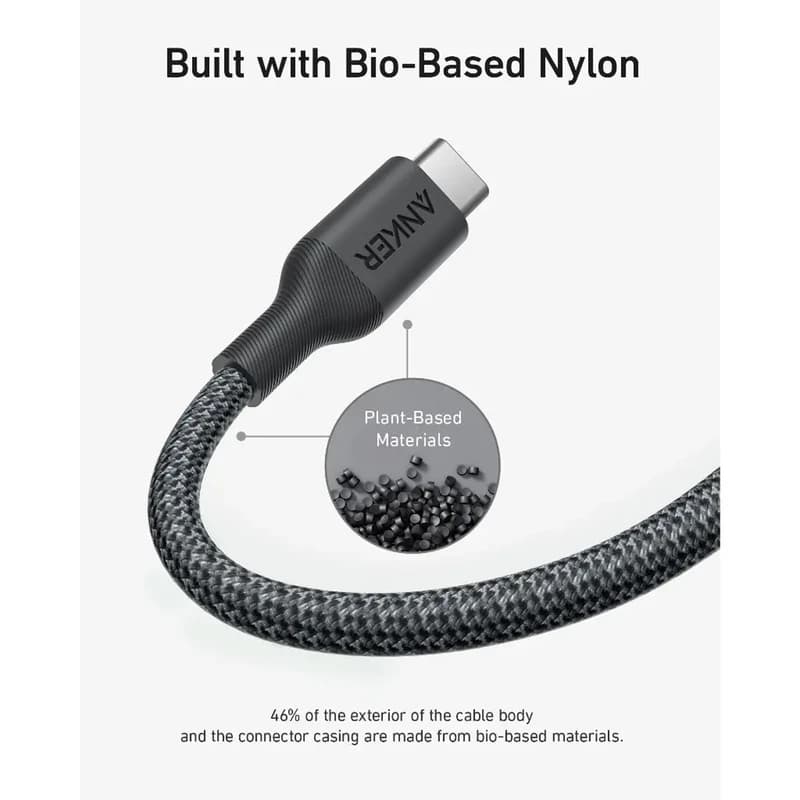 سیم دوسر تایپ سی انکر مدل ANKER 544 USB-C TO USB-C CABLE A80F5 — تصویر ۲