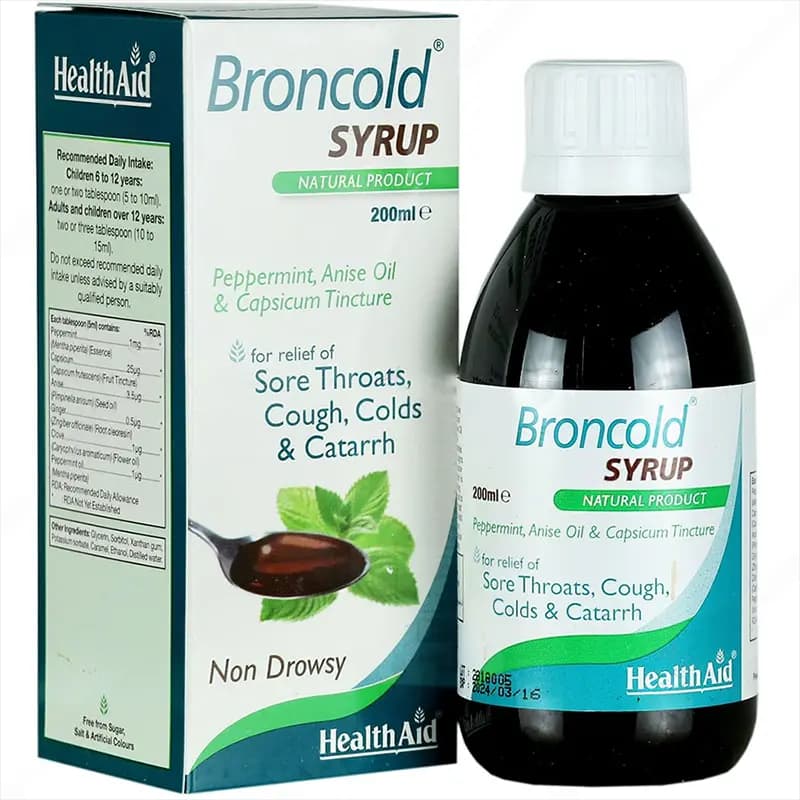 شربت برون کلد Broncold | شربت ضد سرفه و خلط‌آور گیاهی