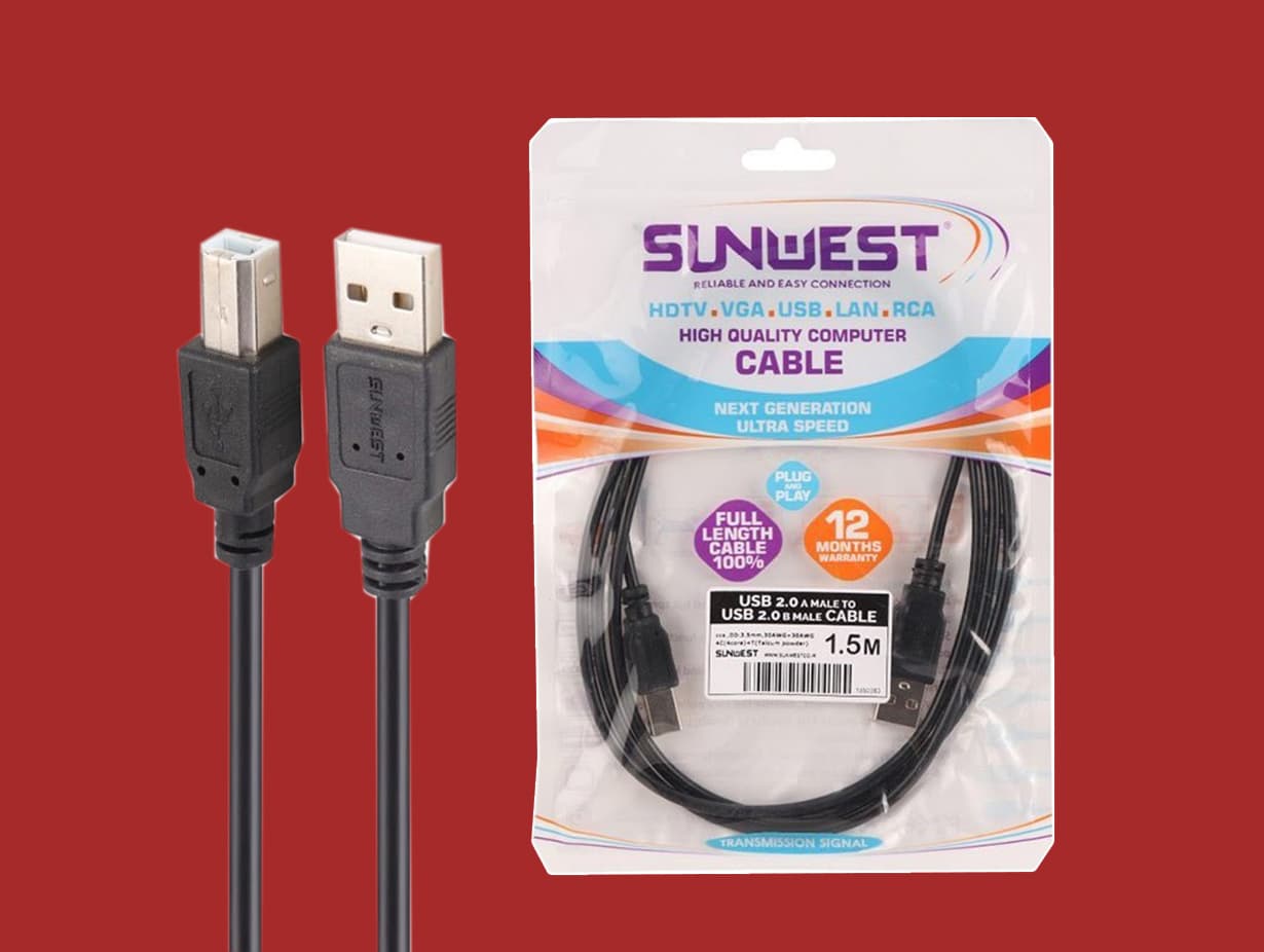 کابل پرینتر sunwest طول 1.5 متر