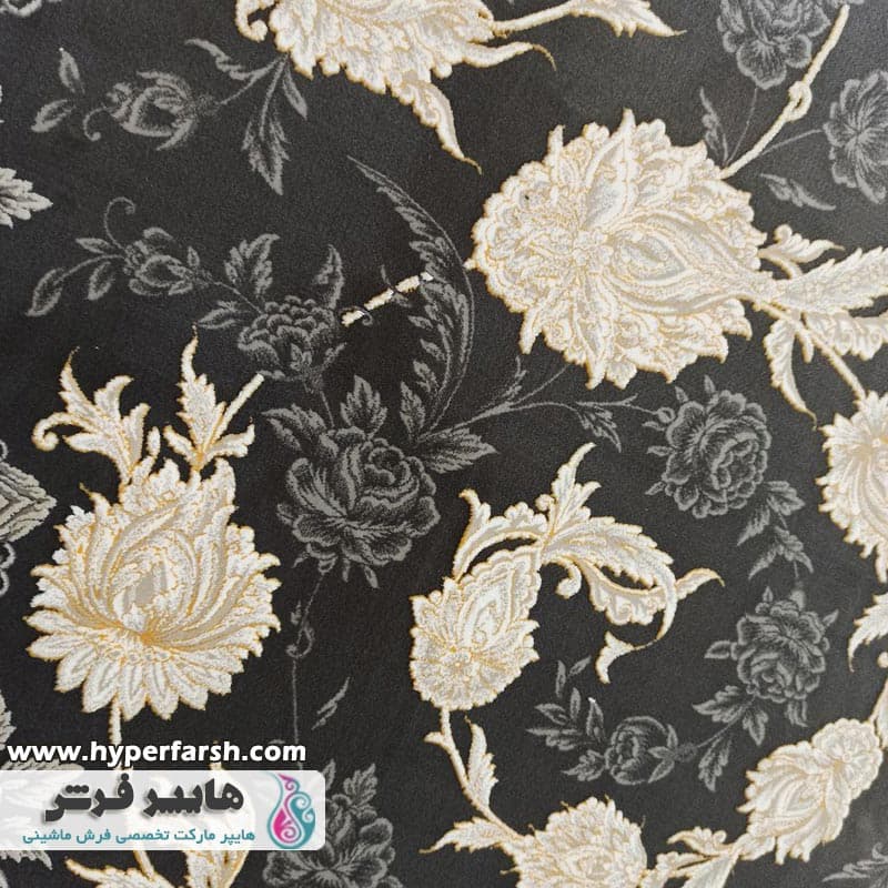 فرش الماس کویر طرح زرین مهر دودی کلکسیون نقش جهان — تصویر ۳