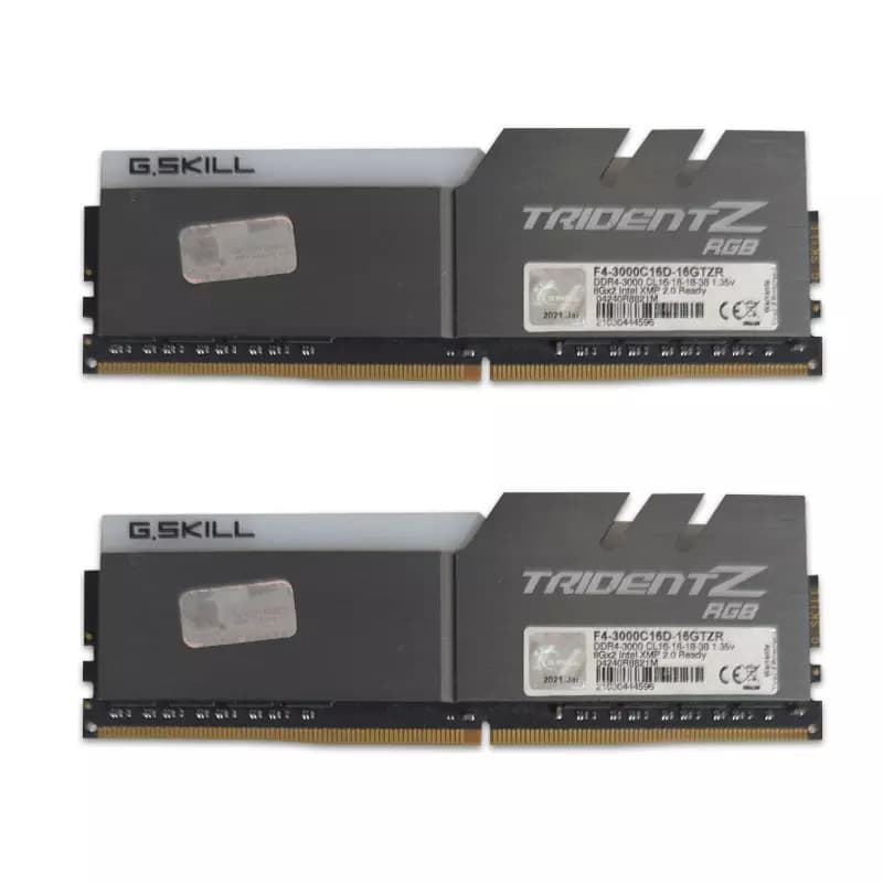 پک 16 گیگ رم GSKILL TridentZ 16GB (8×2) DDR4 3000Mhz استوک در حد نو با گارانتی — تصویر ۳