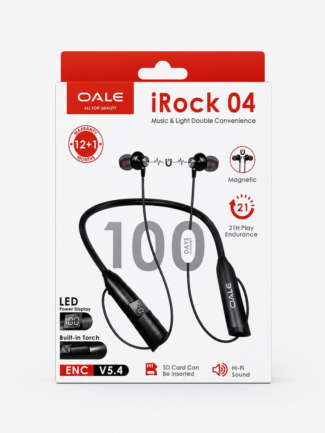 هندزفری گردنی OALEمدل iROCK 04
