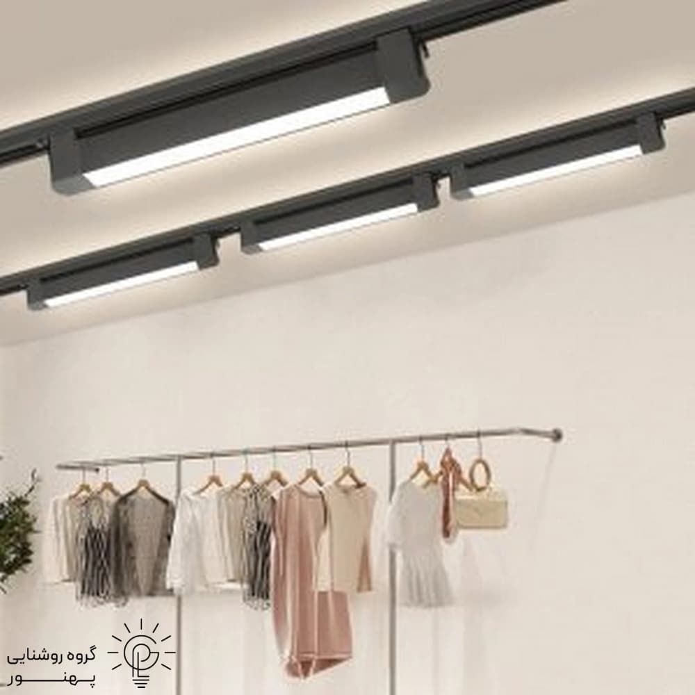 چراغ ریلی طرح مگنتی خطی مات 40وات LED متحرک کد713 — تصویر ۳