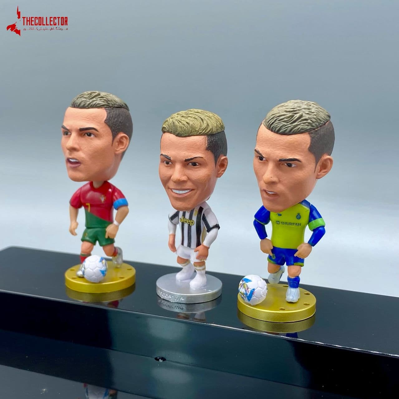 ست فیگور رونالدو | Ronaldo | مجموعه 6 عددی + کاپ، توپ و استیج نمایشی — تصویر ۴