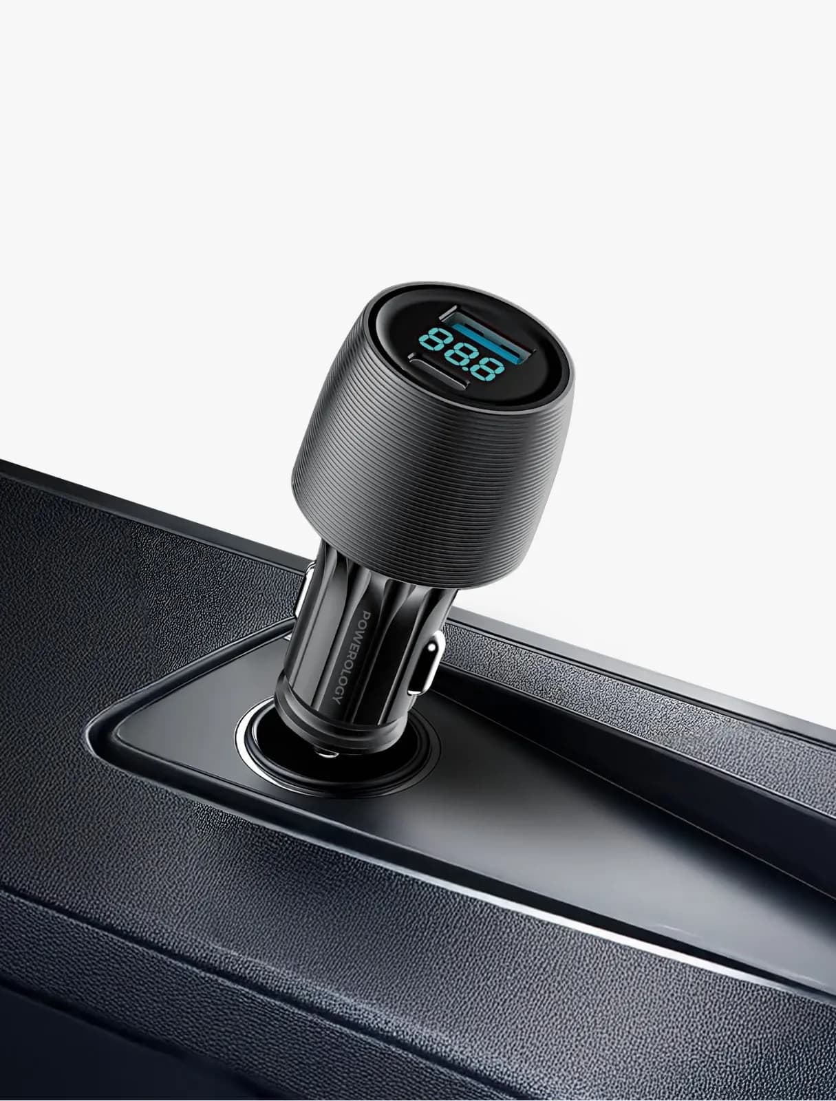 Powerology DUAL-PORT CAR CHARGER83W شارژر فندکی دو پورت پاورولوژی83وات — تصویر ۲