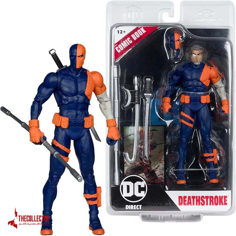 اکشن فیگور دث استروک | Deathstroke | McFarlane DC Direct | همراه با کمیک — تصویر ۴