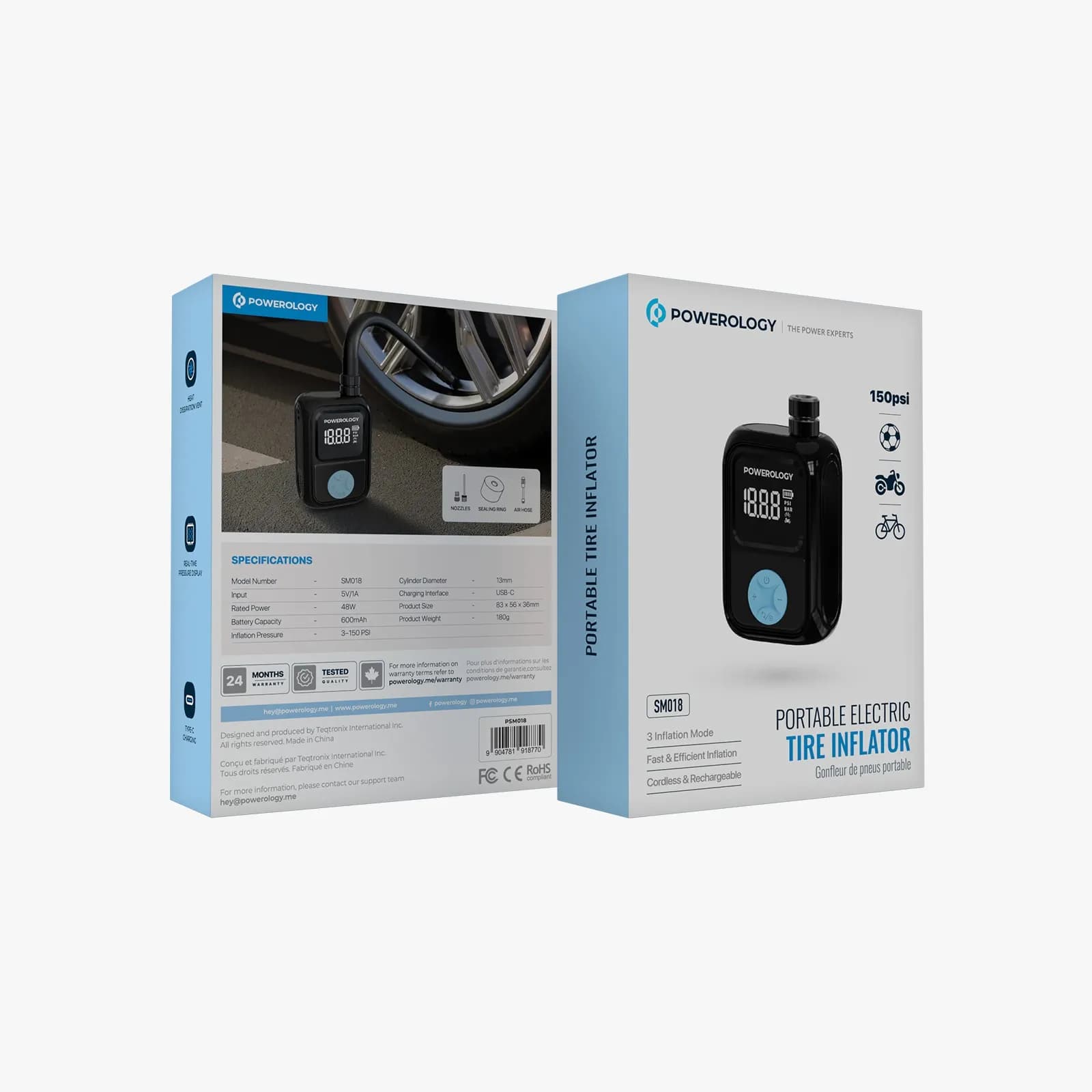 Powerology TIRE INFLATOR بادکننده تایر برقی پاورولوژی