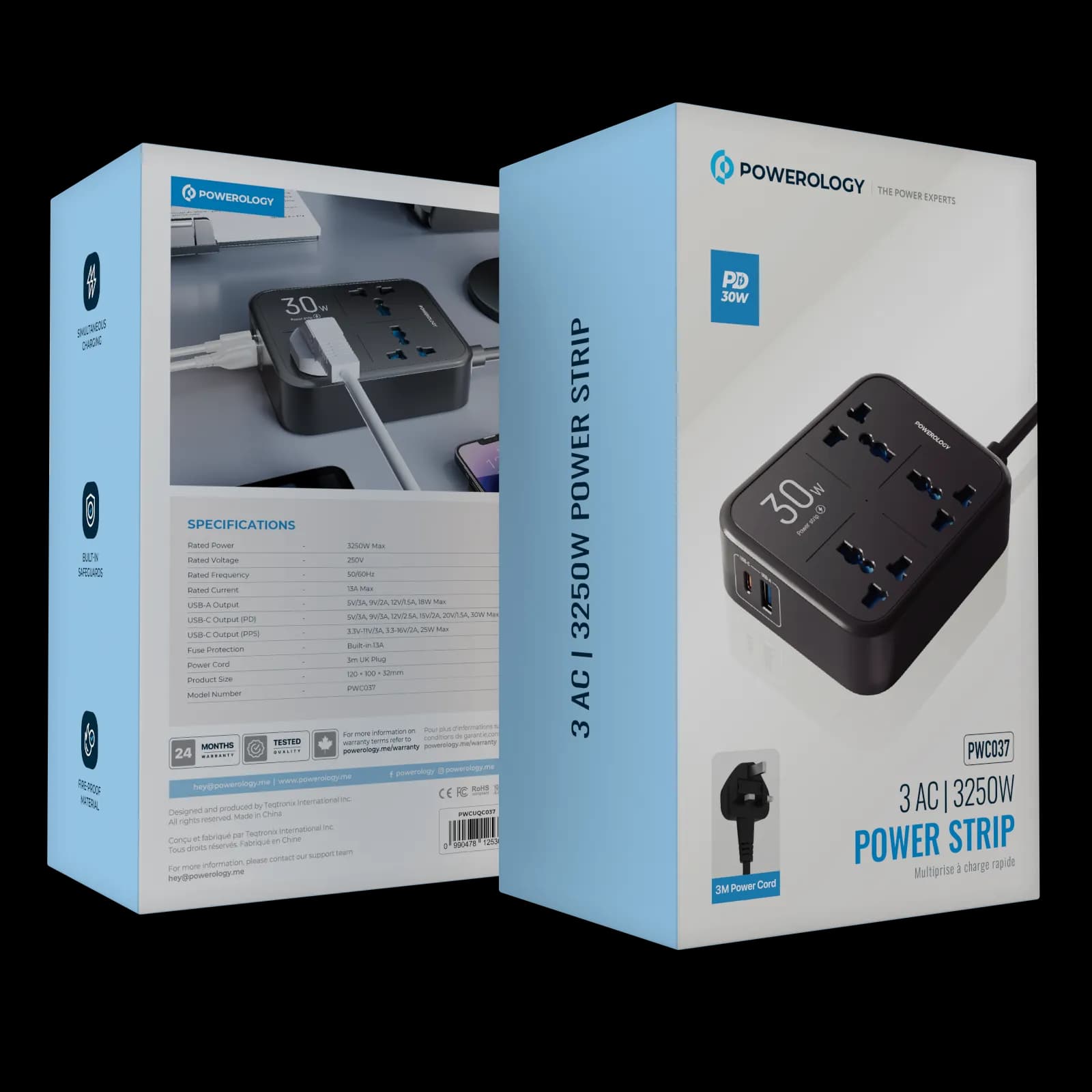 Powerology POWER STRIP3250 چند راهی برق پاورولوژی